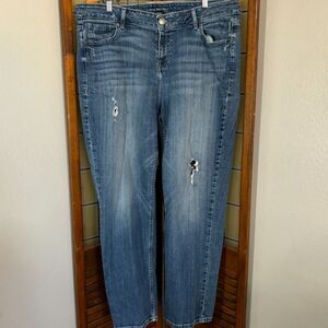 Lane Bryant Destressed Straight Leg Jeans Size 20